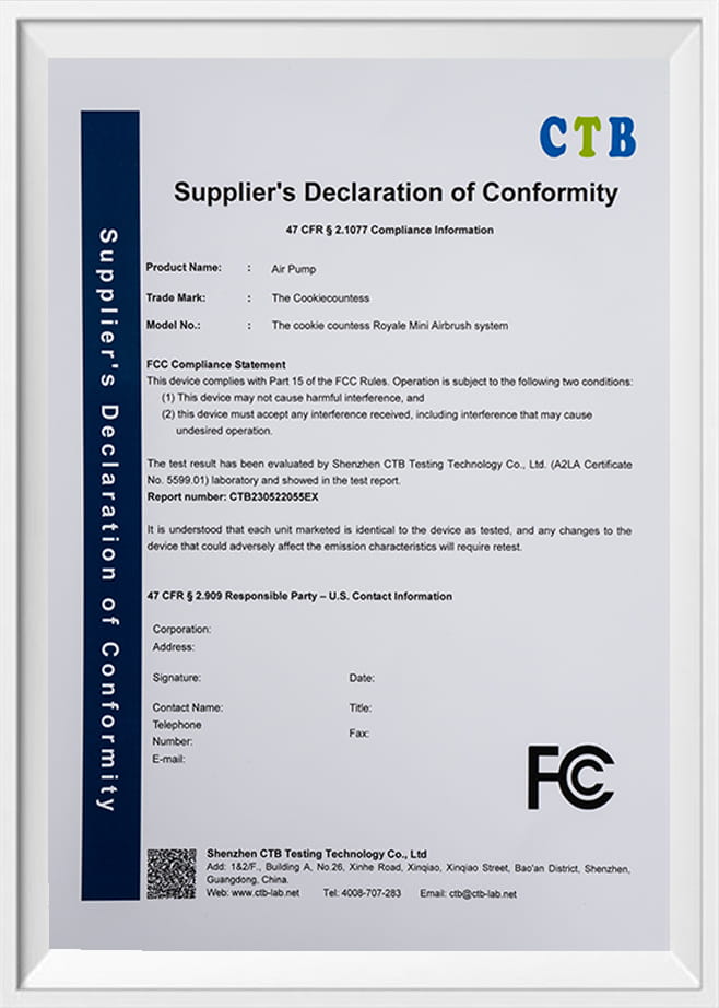Supplier's declaration of conformity